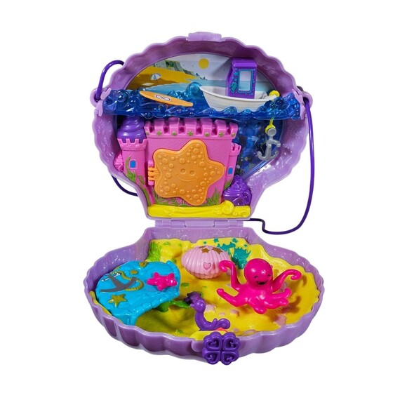 2019 Polly Pocket Underwater Ocean Shell Clam Shell No Figures Included - Picture 2 of 10
